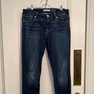 7 For All Mankind Straight leg Denim Blue Jeans, Ankle Skinny, Size 30